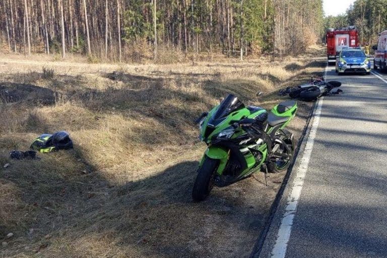zderzenie motocykli