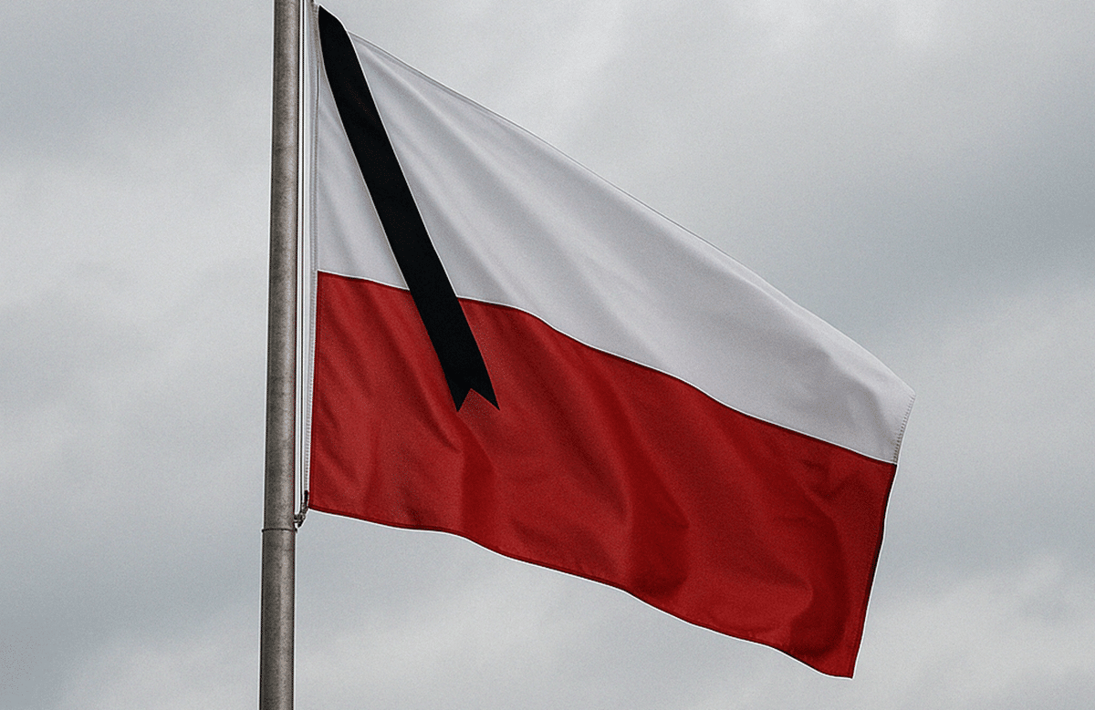 żałoba narodowa, opuszczona flaga