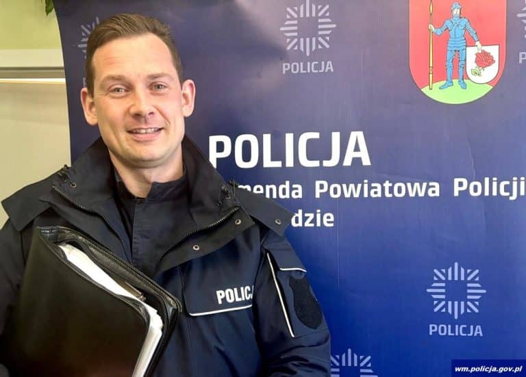 Sierż. Arkadiusz Sółkowski – dzielnicowy, który mimo zakończonej służby podjął skuteczną interwencję