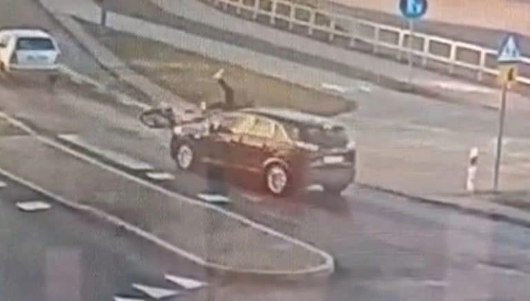 potrącenie rowerzysty