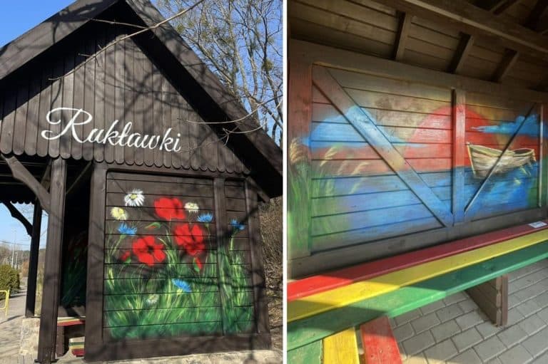 pomalowany przystanek