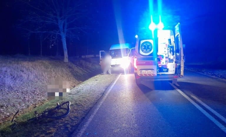 potrącenie rowerzysty