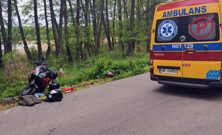 wypadek motocyklistów
