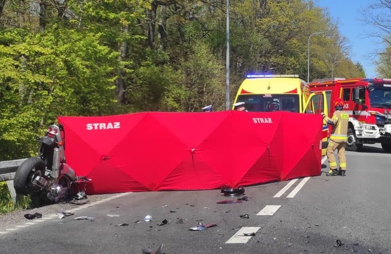 zginął motocyklista