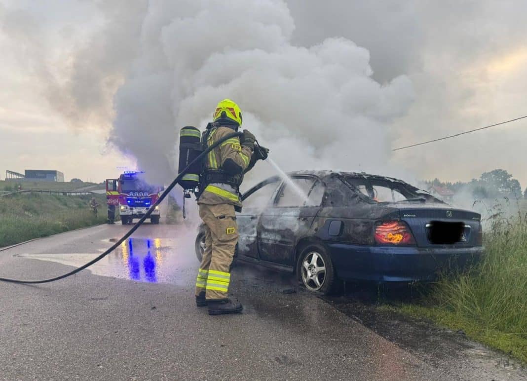 pożar samochodu