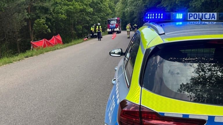 wypadek motocyklisty