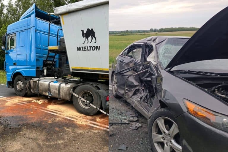 zderzenie trzech pojazd&oacute;w