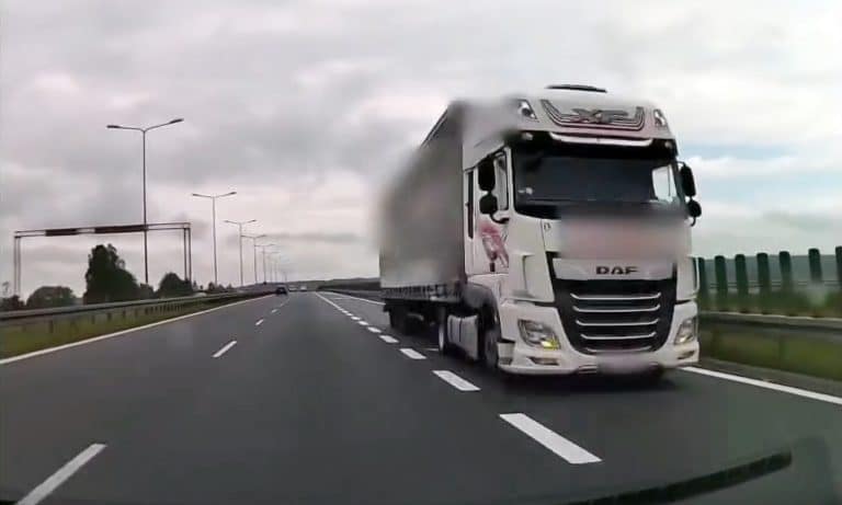 jazda ciężarówką pod prąd