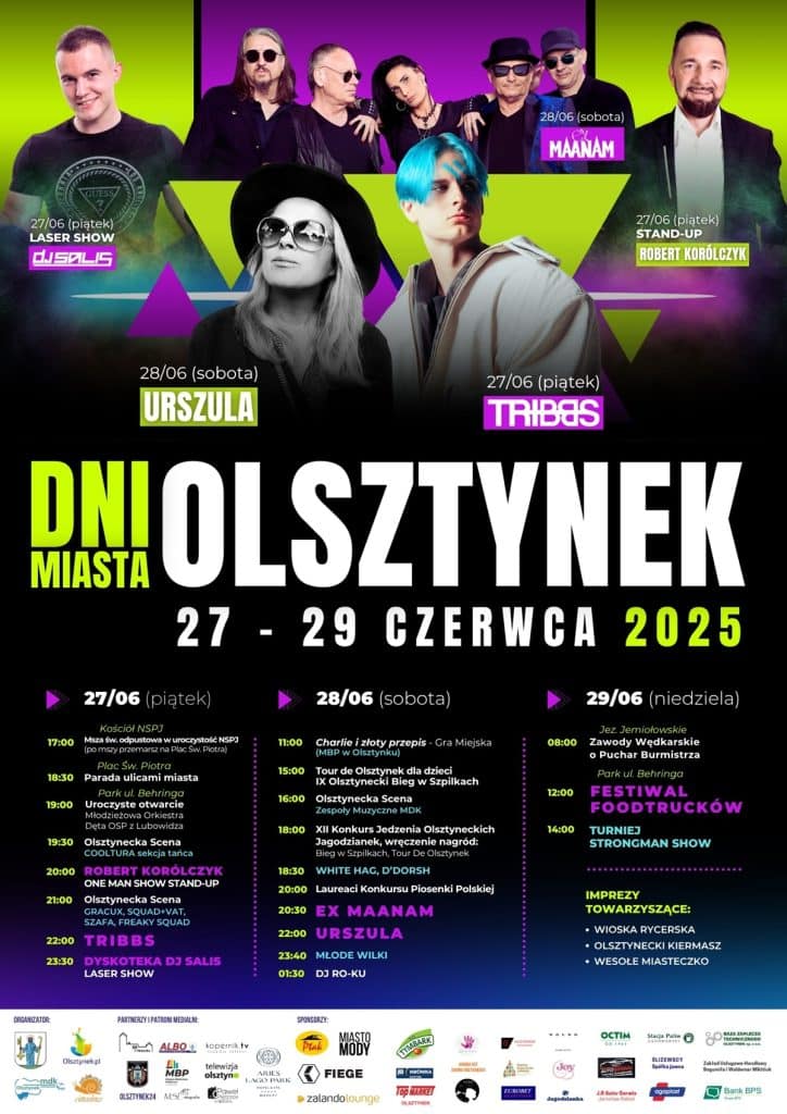 Takiego weekendu Olsztynek jeszcze nie widział! Gwiazdy, pokaz laserów i wyjątkowe atrakcje. - Dni Olsztynka 2025 z wielkim rozmachem. Wystąpią same gwiazdy