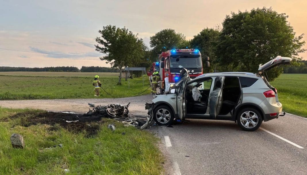 zginel dwie osoby motocykl