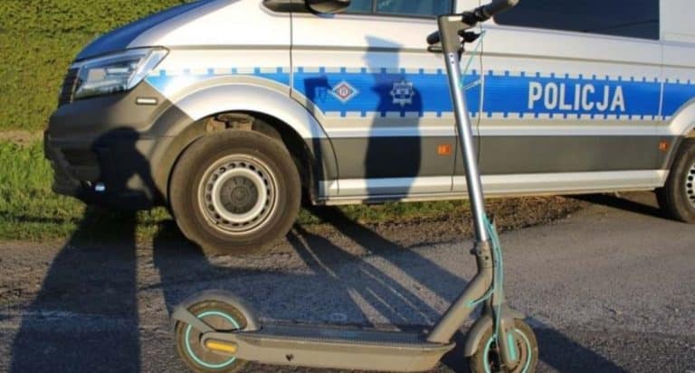 policja i hulajnoga