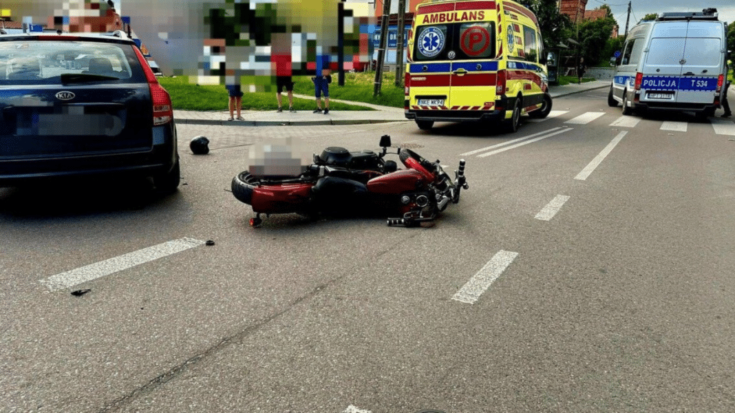 wypadek motocykl