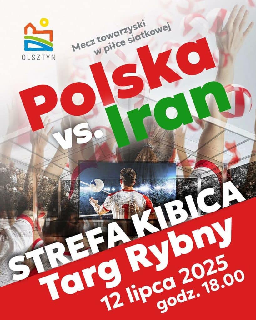 Kto nie zdążył kupić biletu na mecz Polska–Iran, niech szykuje się na siatkarską ucztę pod chmurką. - Polska–Iran bez biletu? Kibice z Olsztyna obejrzą mecz za darmo! 