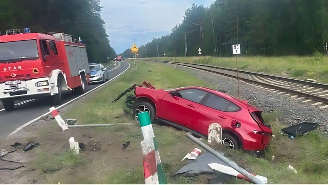 wypadek przejazd kolejowy