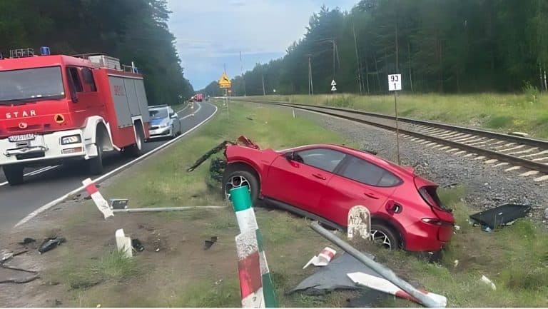 wypadek przejazd kolejowy