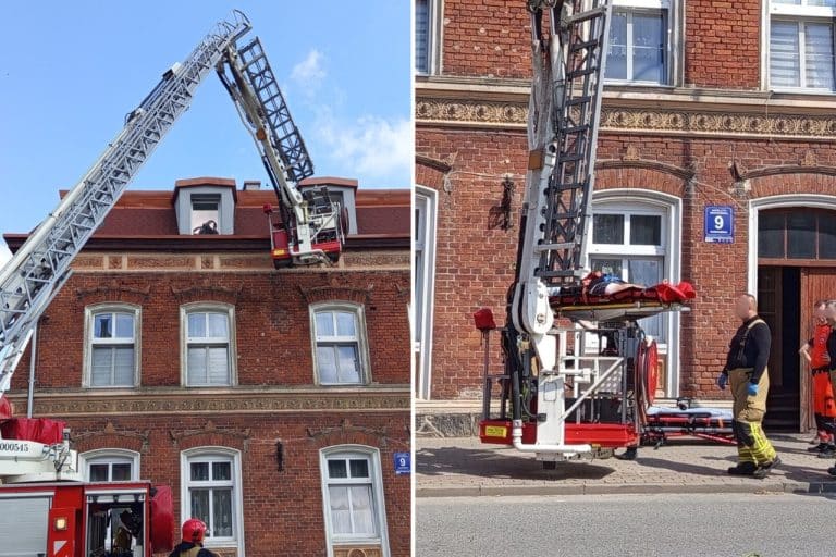 ewakuacja pacjenta przez okno