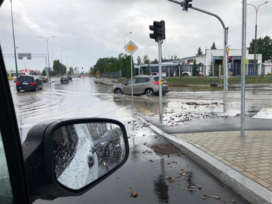 zalane ulice Olsztyna