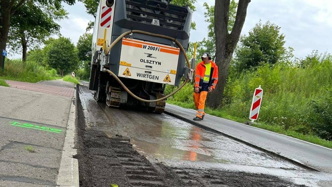 remont drogi pod Jonkowem