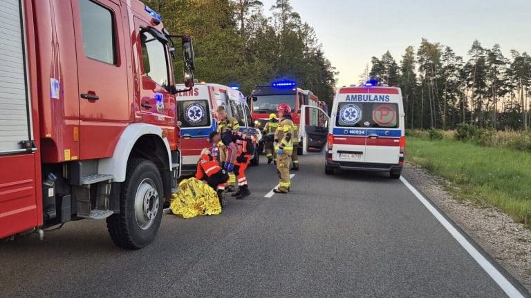 wypadek motocyklistów