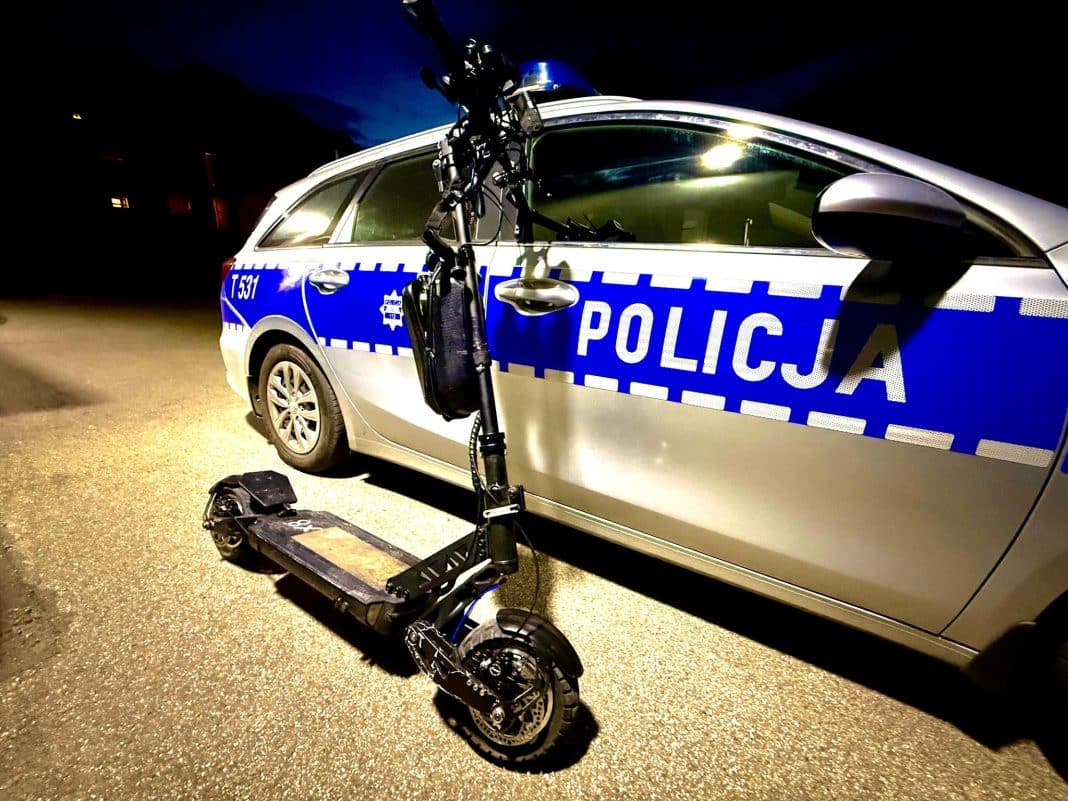 zatrzymana hulajnoga