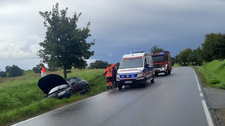 samochód w rowie