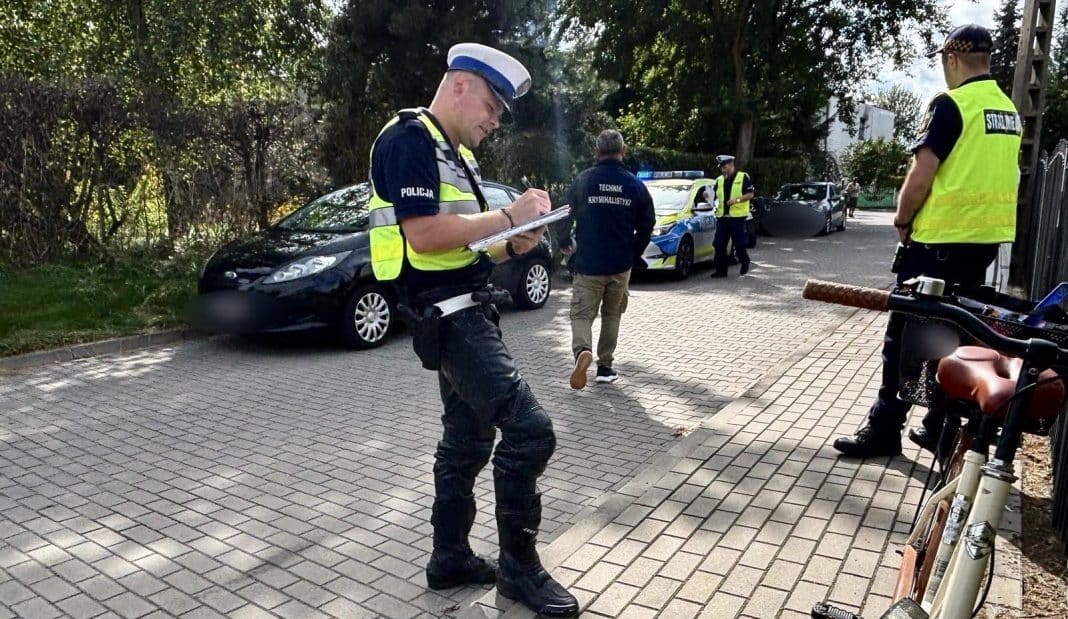 potrącenie rowerzystki