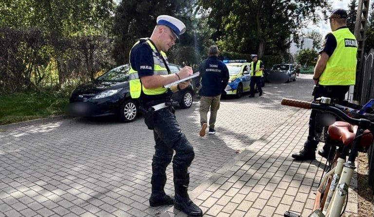 potrącenie rowerzystki