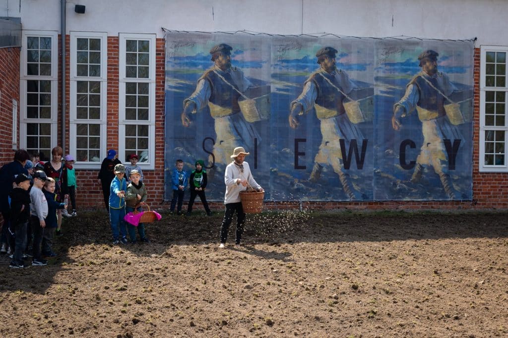 Pole w centrum miasta stało się miejscem spotkań. - Niezwykły projekt MOK. Zasiali zboże w centrum Olsztyna, zebrali plony i upiekli chleb