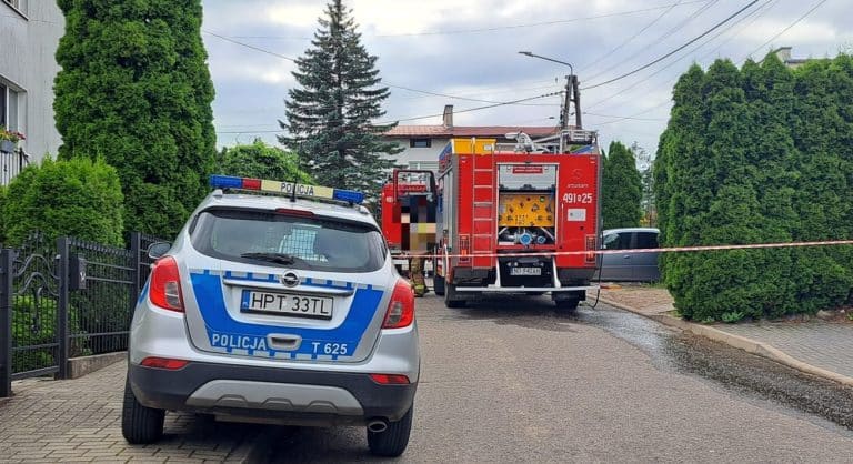 służby na miejscu wybuchu