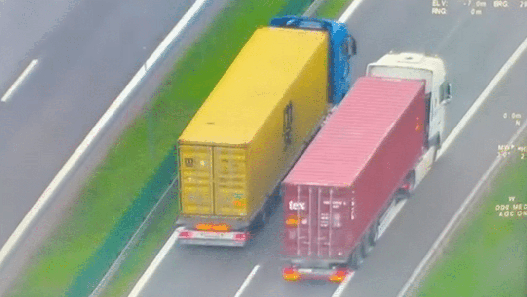 wyprzedzanie ciężarówek