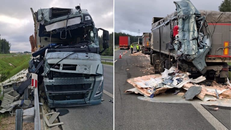 zderzenie trzech ciężar&oacute;wek