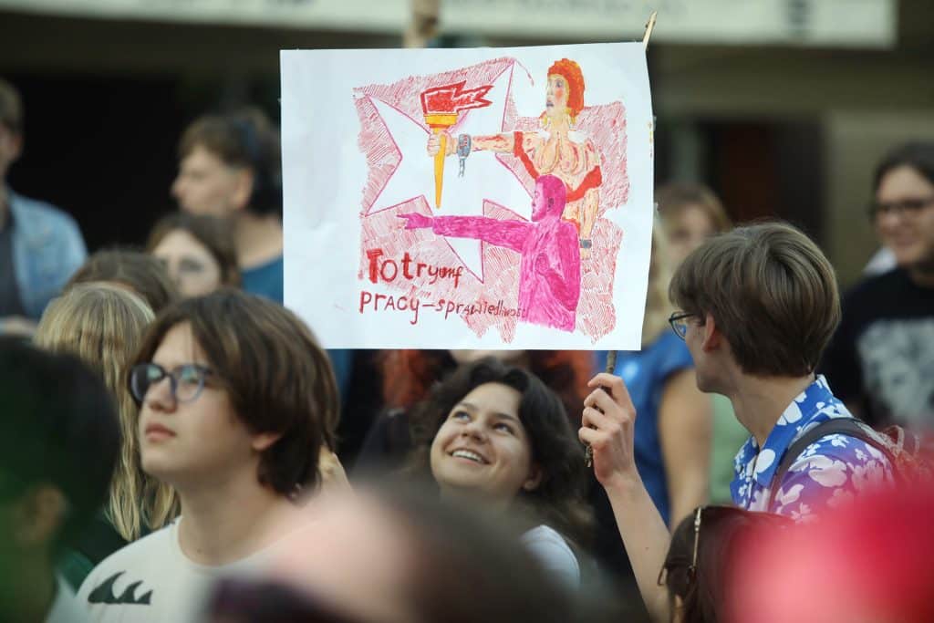 Tłumy na wiecu partii Razem? - Adrian Zandberg spotkał się z mieszkańcami Olsztyna