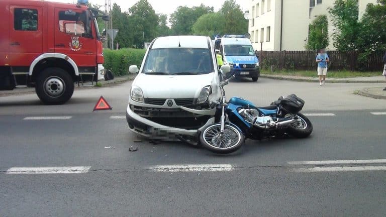 zderzenie z motocyklem