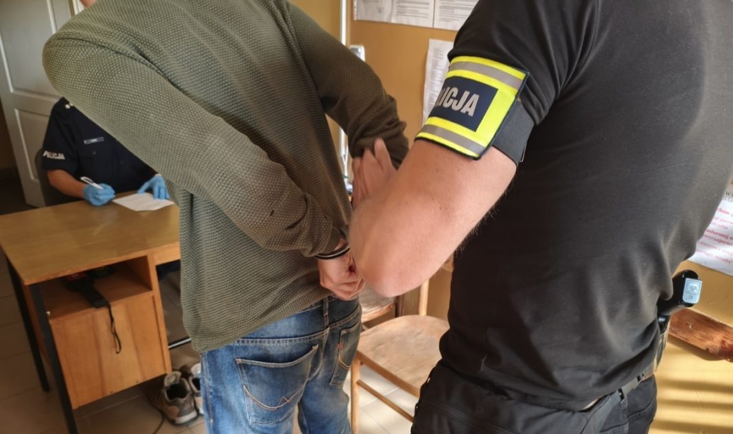 aresztowany za poobicie