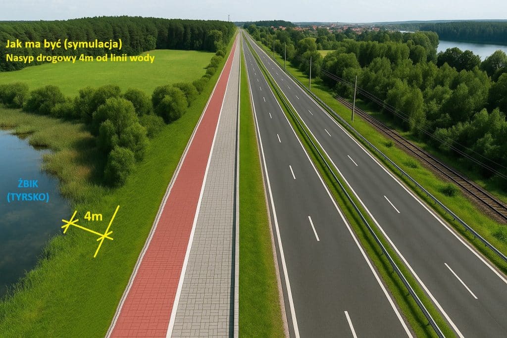 9 tys. drzew do wycinki w tym ponad 100-letnie okazy. To 6 razy więcej niż przy budowie tramwajów. - 9 tysięcy drzew do wycinki! Ul. Nowobałtycka tylko 4 metry od linii brzegowej jeziora Żbik