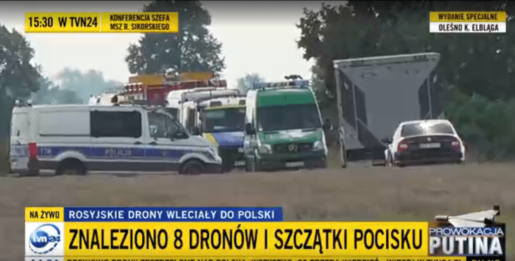 Pojawiły się pierwsze zdjęcia drona, który spadł w miejscowości Oleśno,. - Opublikowano zdjęcie drona, który spadł w miejscowości Oleśno, 100 km od Olsztyna