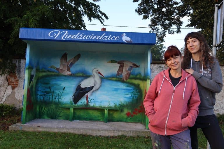 malowany przystanek Borki Wielkie