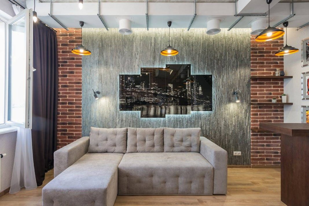 cegła we wnętrzach industrialnych