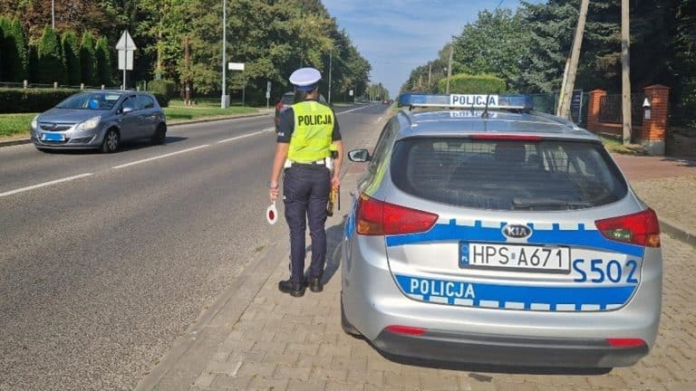 policyjna kontrola drogowa