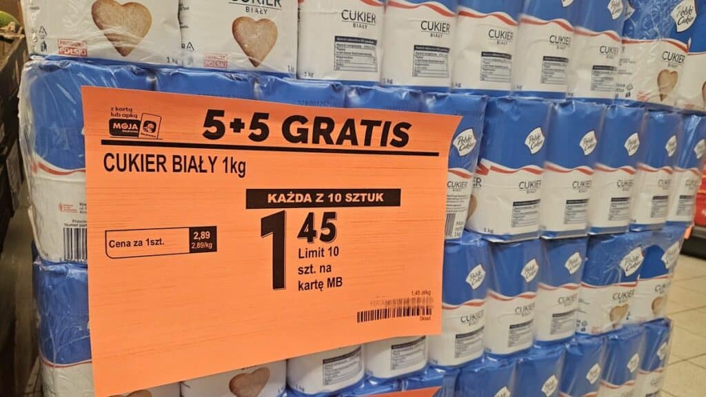 cukier w promocji w Biedronce