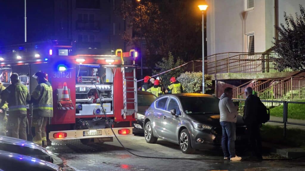 Ewakuowano 46 osób. - Pożar mieszkania w Olsztynie. Nie żyje kobieta