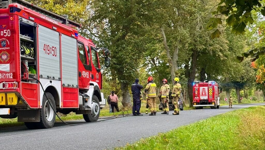 Pożary samochodów zdarzają się częściej, niż myślisz. Jak się zachować? - Samochód stanął w ogniu! Droga całkowicie zablokowana