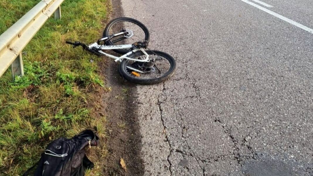 potrącenie rowerzysty