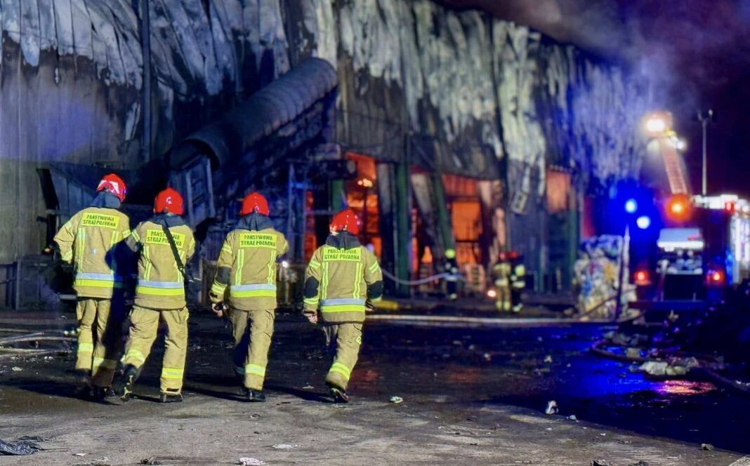 pożar hali w Elblągu
