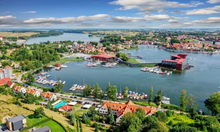 panorama na Mikołajki