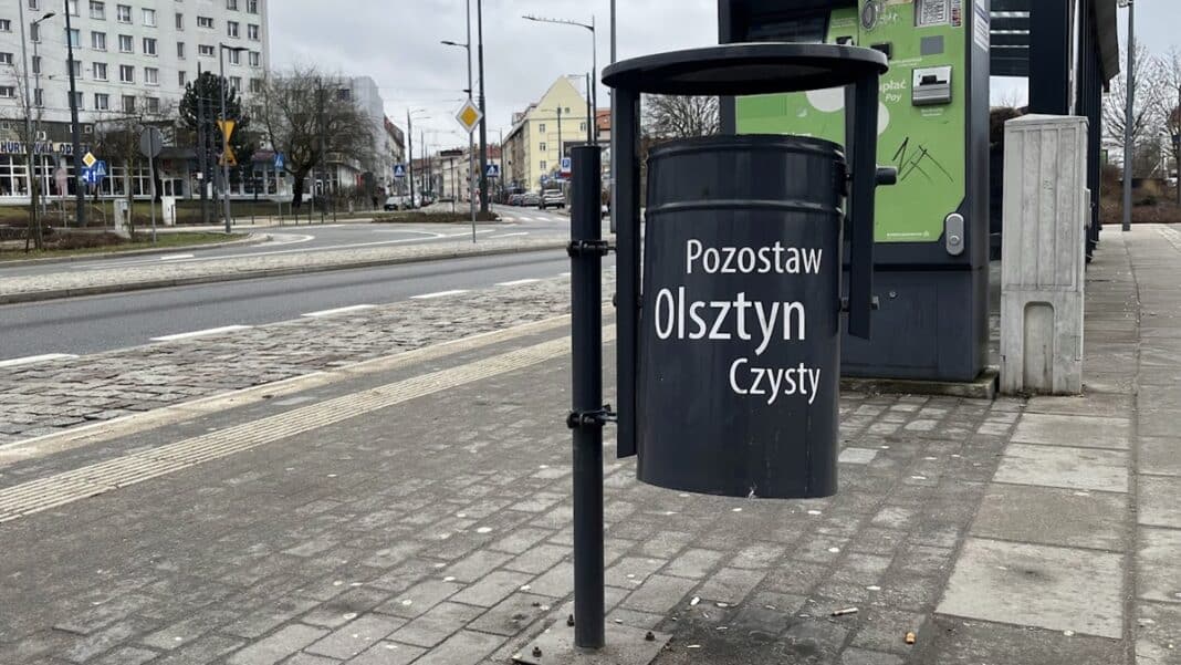 kosz na śmieci w Olsztynie