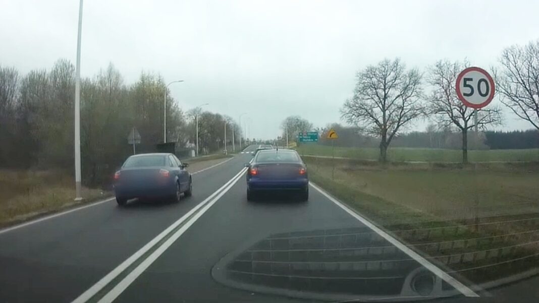 Niebezpieczne wyprzedzanie audi