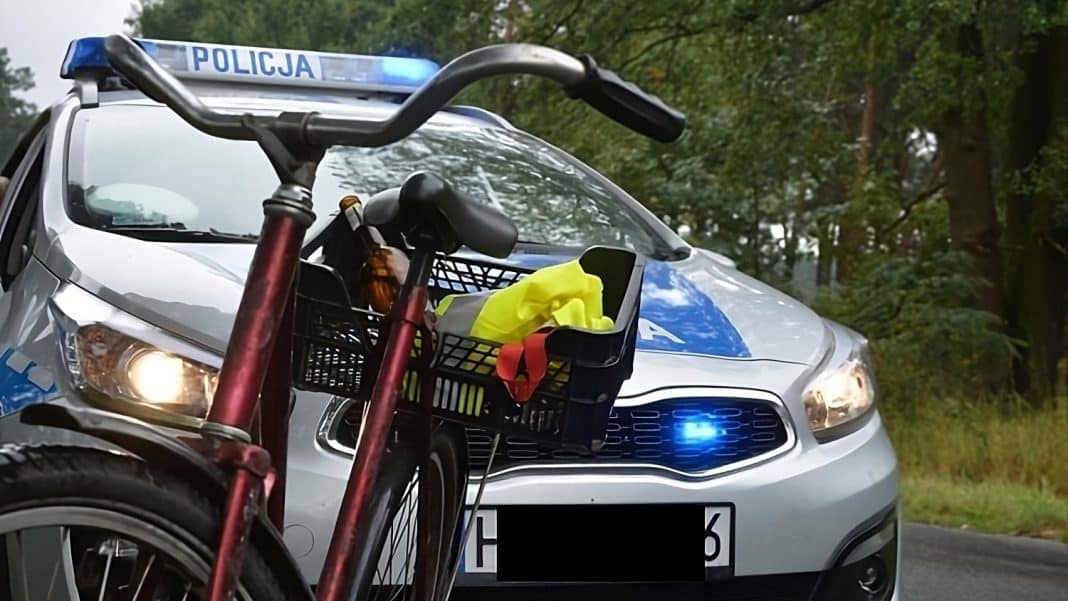 policja zatrzymała rowerzystę