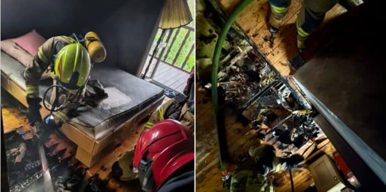 pożar domu letniskowego