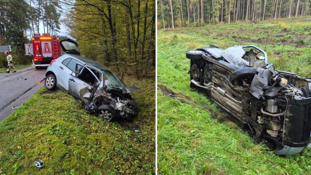 zderzenie czołowe pod nidzicą